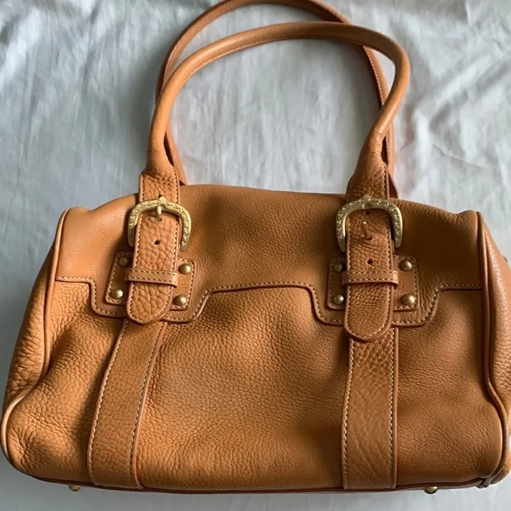 Dooney & Bourke Marchesa cognac pebble leather handbag